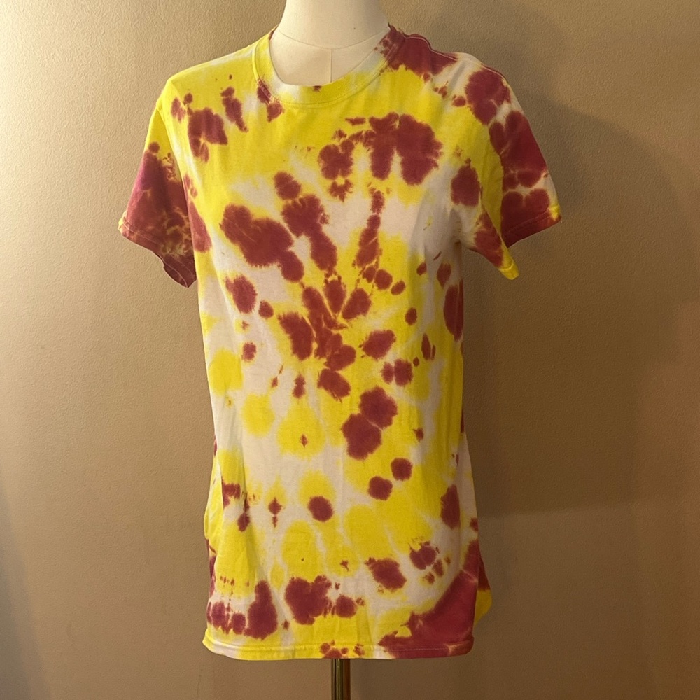 Tie-Dye Women's Top - Yellow and Red
